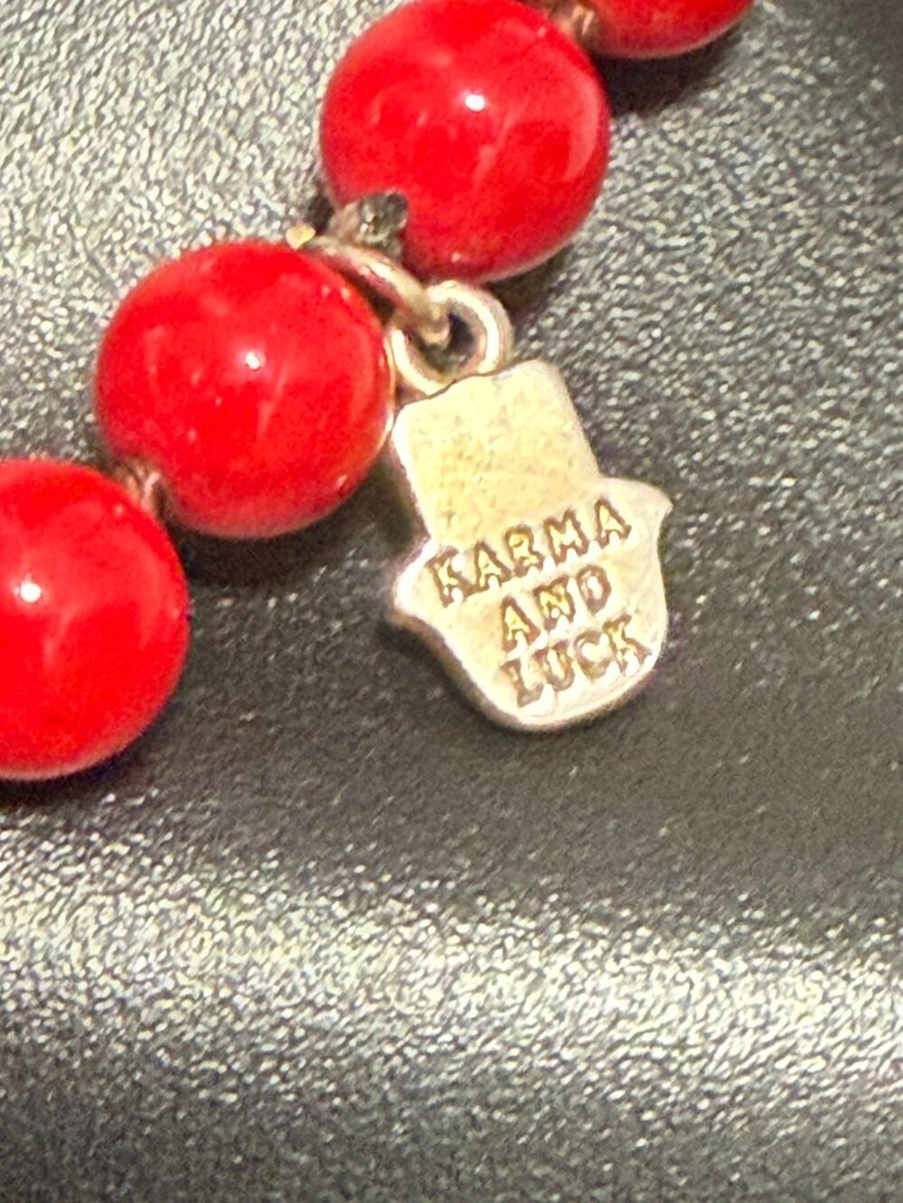 Karma and Luck Long Red Agate Druzy Necklace - Picture 11 of 15